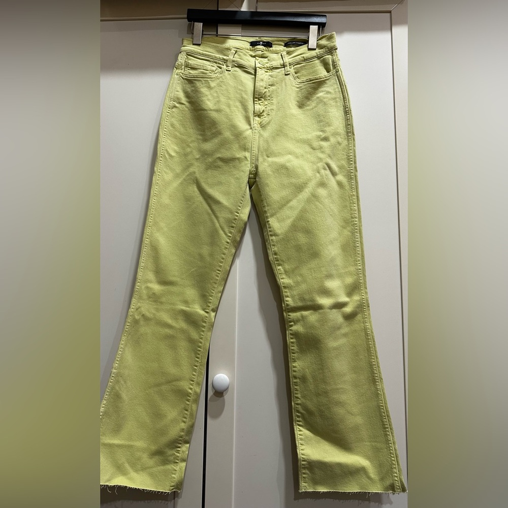 7 For All Mankind Vibrant Lime Green Jeans
